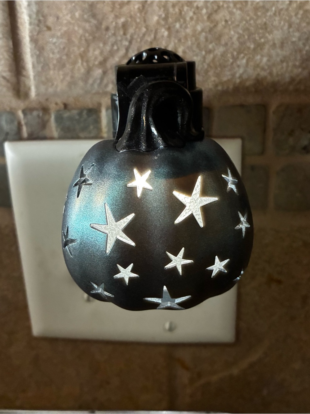 Bath & Body Works Halloween Whimsigoth Metallic Blue Light Up Pumpkin Stars ASIS